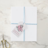 Moderne Schattigee kerst Cadeaulabel (Met Touw)