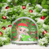 Moderne Schattigee kerst elf fee Sneeuwbol (Kerstmis)