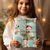 Moderne Schattigee kerst teddybeer Cadeaupapier