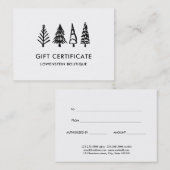 Moderne Schattigee kerstbomen | Cadeaubon Kortingskaartje (Voorkant / Achterkant)