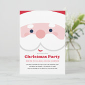 Moderne Schattigee Kerstman Gezicht Kerstfeest Uit Kaart (Staand voorkant)