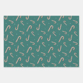 Moderne Schattigee kerstman op kerstavond Blauwgro Inpakpapier Vel (Voorkant 3)