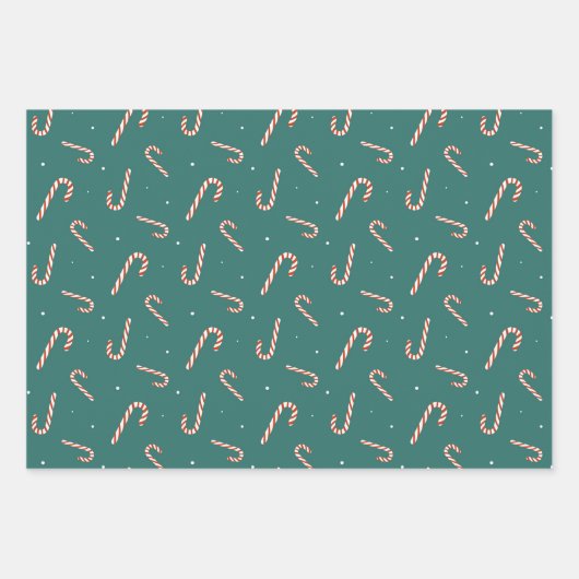 Moderne Schattigee kerstman op kerstavond Blauwgro Inpakpapier Vel (Voorkant 3)