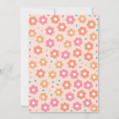 Moderne Schattigee Kinder Bloemthee Party Verjaard Kaart (Achterkant)