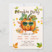 Moderne Schattigee kleurrijke pompoen Kinder Hallo Kaart (Voorkant)