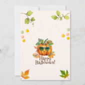 Moderne Schattigee kleurrijke pompoen Kinder Hallo Kaart (Achterkant)