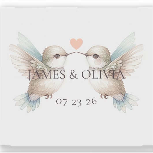 Moderne Schattigee kolibrie Sticker (Voorkant)