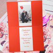 Moderne Schattigee liefde paar foto Valentijnsdag Feestdagen Kaart