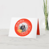 Moderne Schattigee liefde paar foto Valentijnsdag Feestdagen Kaart (Voorkant)