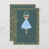 Moderne Schattigee Notenkraker Ballet Kerst Kaart (Voorkant / Achterkant)