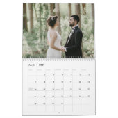 Moderne Schattigee paar foto Mr & Mrs Black en Gol Kalender (Mar 2027)