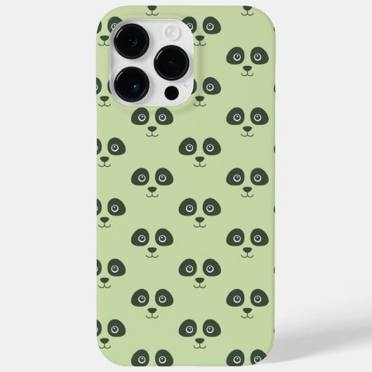 Moderne Schattigee Panda Face lichtgroen Case-Mate iPhone Case (Achterkant)