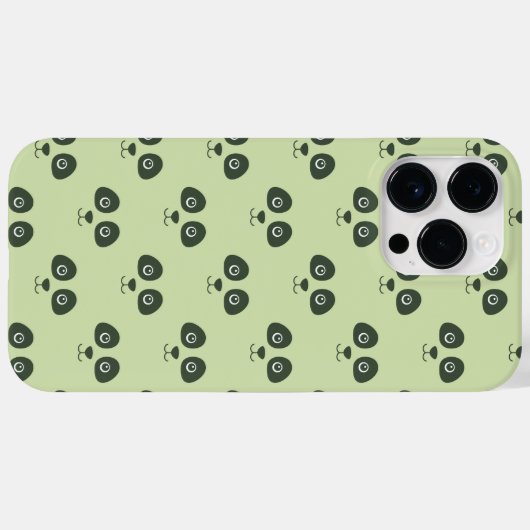 Moderne Schattigee Panda Face lichtgroen Case-Mate iPhone Case (Achterkant (horizontaal))