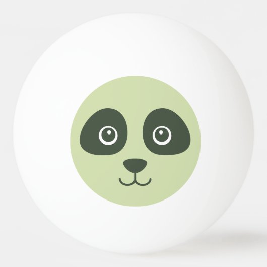 Moderne Schattigee Panda Face lichtgroen Pingpongbal (Voorkant)