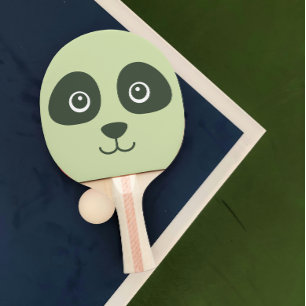 Moderne Schattigee Panda Face lichtgroen Tafeltennisbatje