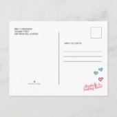 Moderne Schattigee partij Llamacorn Verjaardag Uitnodiging Briefkaart (Achterkant)