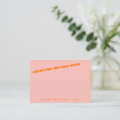 Moderne Schattigee Pastel Roze Oranje Baby shower  Advieskaart (Staand voorkant)