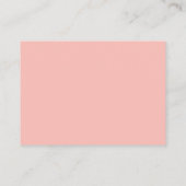 Moderne Schattigee Pastel Roze Oranje Baby shower Informatiekaartje (Achterkant)