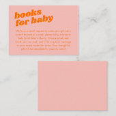 Moderne Schattigee Pastel Roze Oranje Baby shower Informatiekaartje (Voorkant / Achterkant)