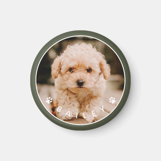 Moderne Schattigee poten familie huisdier foto Magneet (Voorkant)