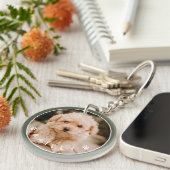 Moderne Schattigee poten familie huisdier foto Sleutelhanger (Voorkant Rechts)