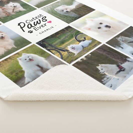 Moderne Schattigee poten ooit speelse hondenfotoco Sherpa Deken (3/4)