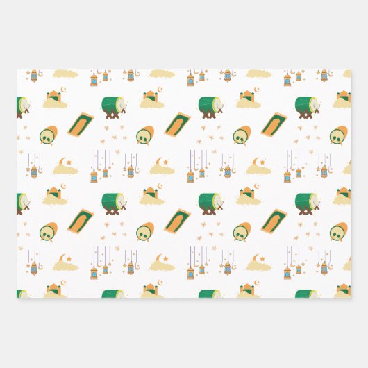 Moderne Schattigee ramadan Eid Mubarak Inpakpapier Vel (Voorkant 2)