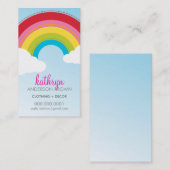 MODERNE SCHATTIGEE REGENBOOG LOGO kleurrijke helde Visitekaartje (Voorkant / Achterkant)