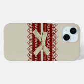 moderne Schattigee Rode Kant Beige Mode Case-Mate iPhone Case (Achterkant (horizontaal))