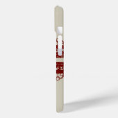 moderne Schattigee Rode Kant Beige Mode Case-Mate iPhone Case (Achterkant / Links)