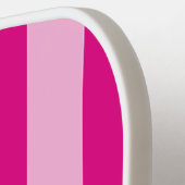 Moderne Schattigee Roze Streep Custom Name Pickleball Paddle (Links Detail)