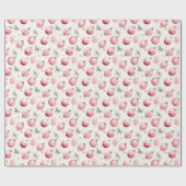 Moderne Schattigee Roze Waterverf Kerstdecoraties Cadeaupapier (Vlak)