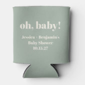 Moderne Schattigee Sage Groene Baby shower Aangepa Blikjeskoeler (Voorkant)