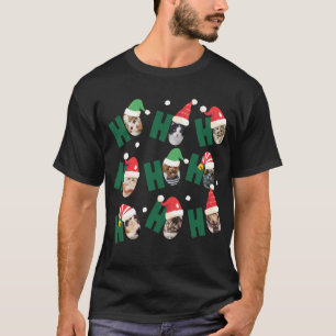Moderne Schattigee Santa Hats Negen Familie Huisdi T-shirt