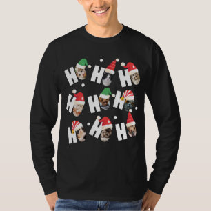 Moderne Schattigee Santa Hats Negen Familie Huisdi T-shirt