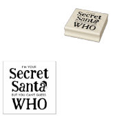 Moderne Schattigee Secret Santa Hat Kerstbrief Rubberstempel (Gestempeld)