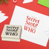 Moderne Schattigee Secret Santa Hat Kerstbrief Rubberstempel