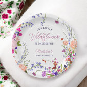 Moderne Schattigee Spring Boho Wildflower Eerste V Papieren Bordje