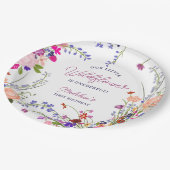 Moderne Schattigee Spring Boho Wildflower Eerste V Papieren Bordje (Gekanteld)