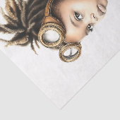 Moderne Schattigee Steampunk Child Dark Skin Y1 De Tissuepapier (Detail)