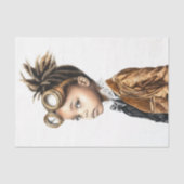 Moderne Schattigee Steampunk Child Dark Skin Y1 De Tissuepapier (Voorkant)