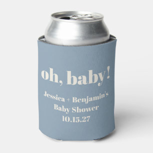Moderne Schattigee Stoffige Blauwe Baby shower Aan Blikjeskoeler