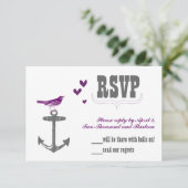  moderne Schattigee stralende orchidee Bird & Anch RSVP Kaartje (Staand voorkant)