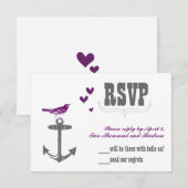  moderne Schattigee stralende orchidee Bird & Anch RSVP Kaartje (Voorkant / Achterkant)