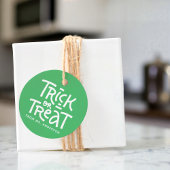 Moderne Schattigee Typografie Trick or treat Hallo Bedankjes Labels