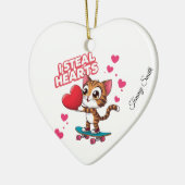 Moderne Schattigee Valentijn Ornamenten voor Vrien (Links)