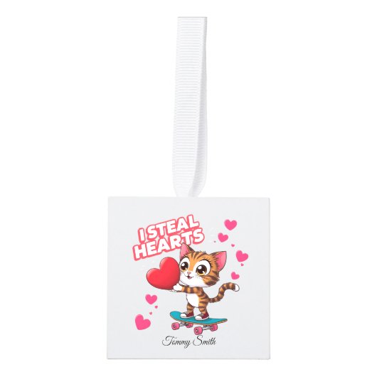 Moderne Schattigee Valentijn Ornamenten voor Vrien (Voorkant)