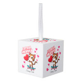 Moderne Schattigee Valentijn Ornamenten voor Vrien (Achter hoekig)