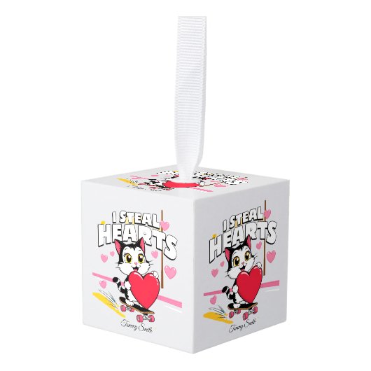 Moderne Schattigee Valentijn Ornamenten voor Vrien (Voorkant hoekig)