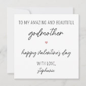 Moderne Schattigee Valentijnsdag Kaart voor Godmot (Voorkant)